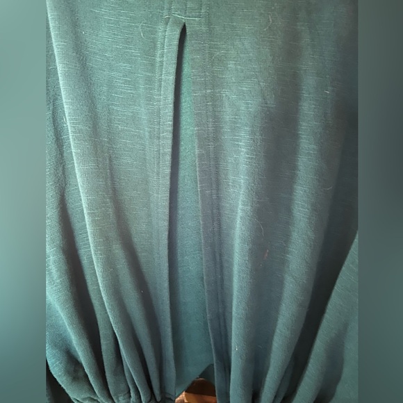 Fabletics Split Tie Back Shirt- Blue/Green 2XL - Picture 4 of 6